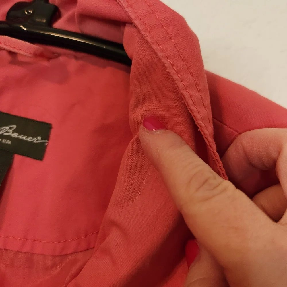 Eddie Bauer‎ Women's Single-Breast Trench Coral Rain Coat, Size XL